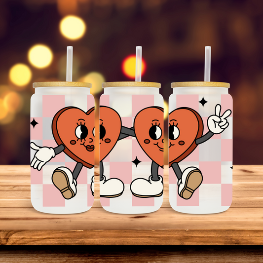 Heart Couple Pink Checker - UV Libby Wrap