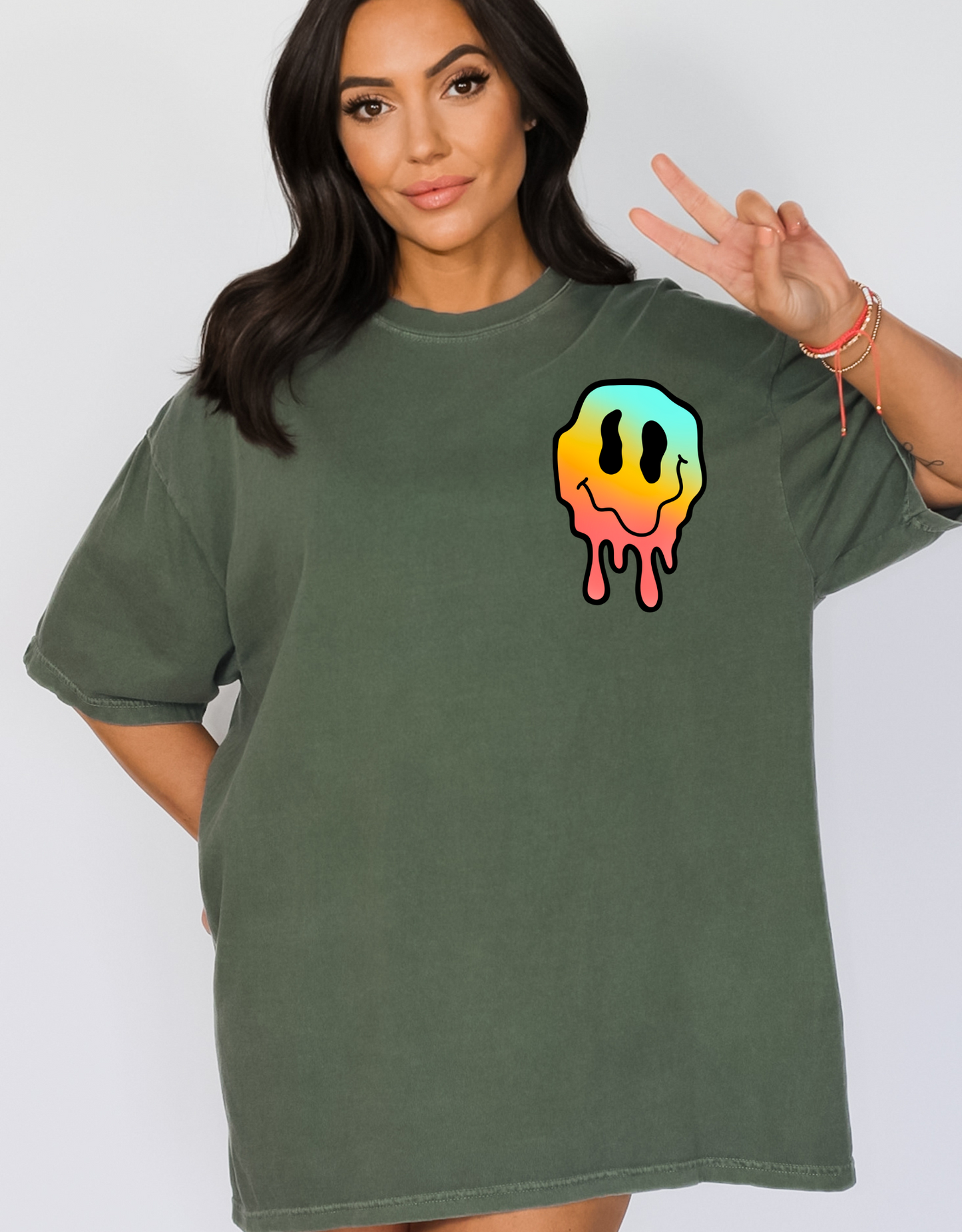 Colored smiley drip -pocket