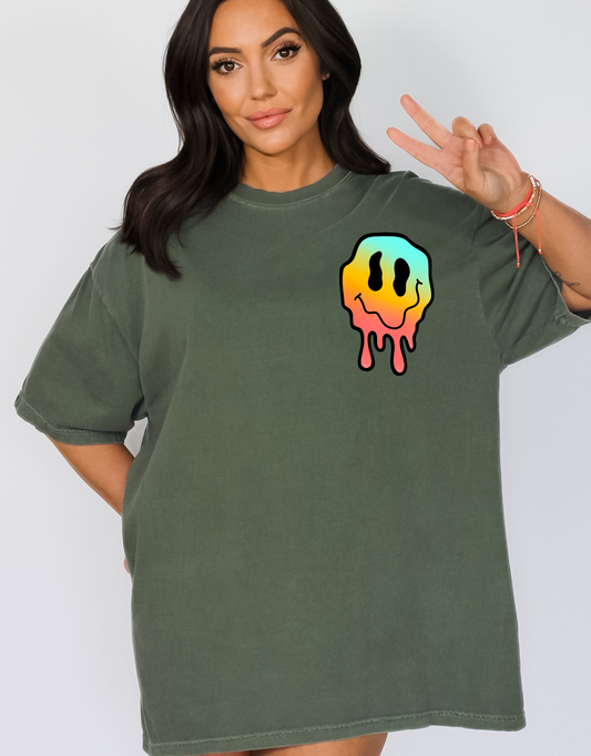 Colored smiley drip -pocket