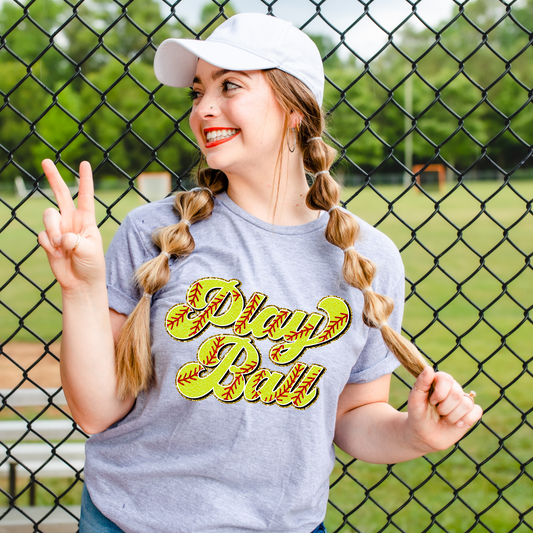Play ball - softball letters