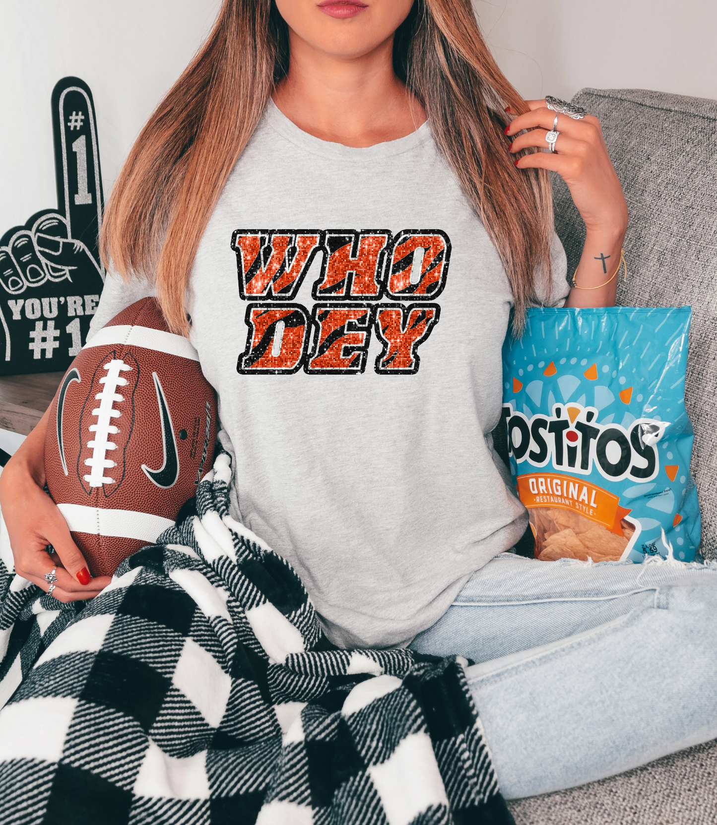Who Dey - faux sequin