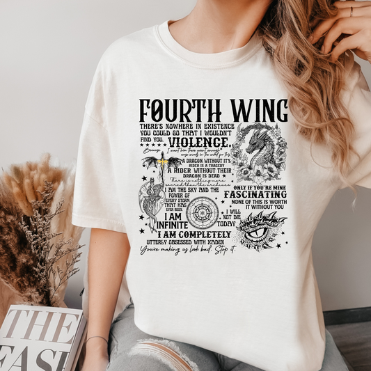 Fourth Wing Collage- DTF Transfer