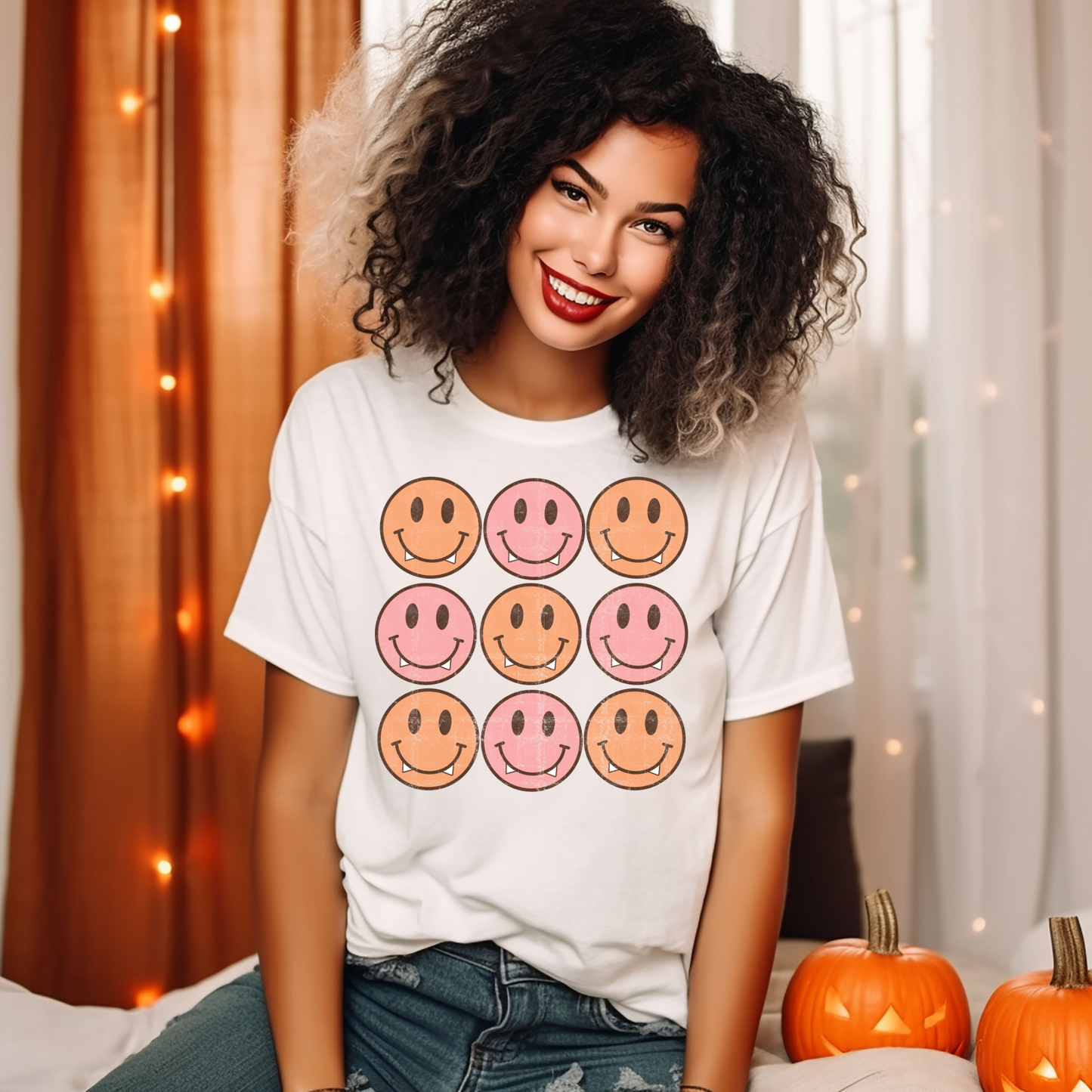 Colored smiley faces