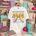 Pencil Bow Brushstroke Stripes