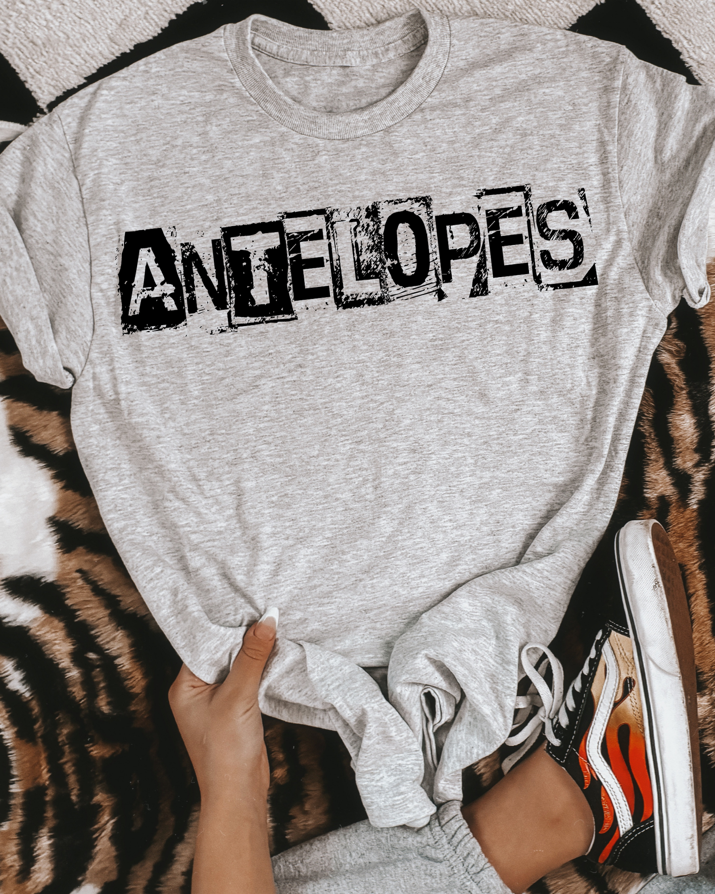Antelopes Black And White Spray Paint Letters