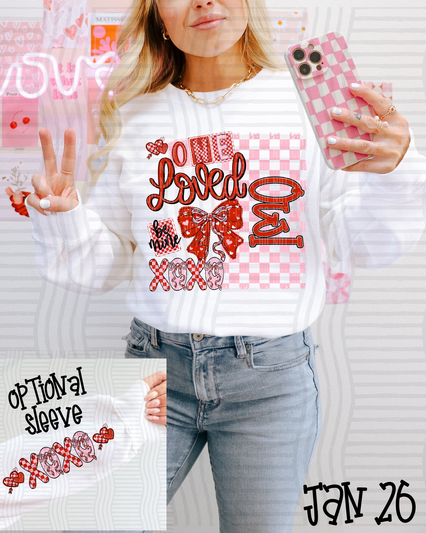 XOXO ONE LOVED OWL (FRONT ONLY)