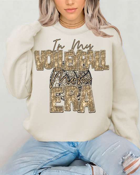 In My Volleyball Mom Era Gold Glitter