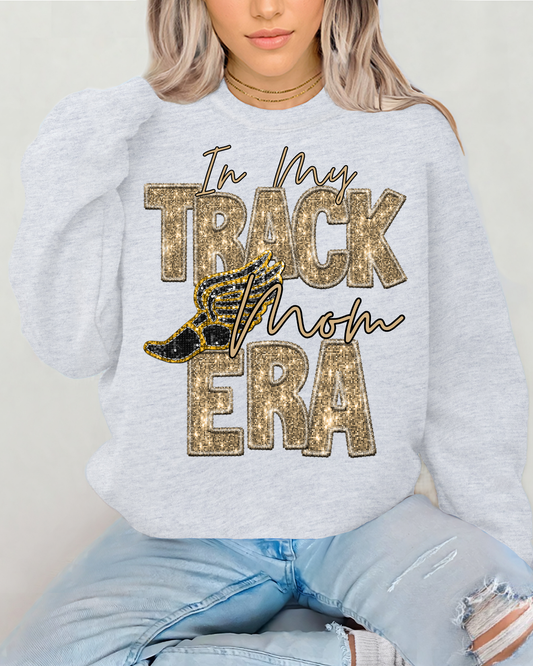 In My Track Mom Era Gold Glitter
