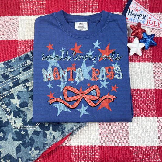 SMALL TOWN ROOTS MANTA RAYS RED WHITE & BLUE