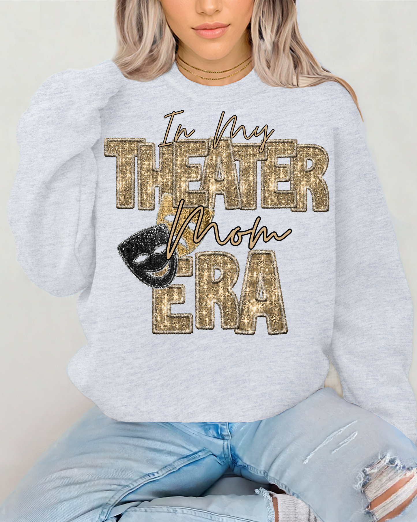 In My Theater Mom Era Gold Glitter
