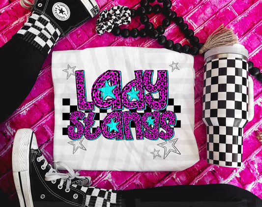 Lady Stangs (pink neon leopard)