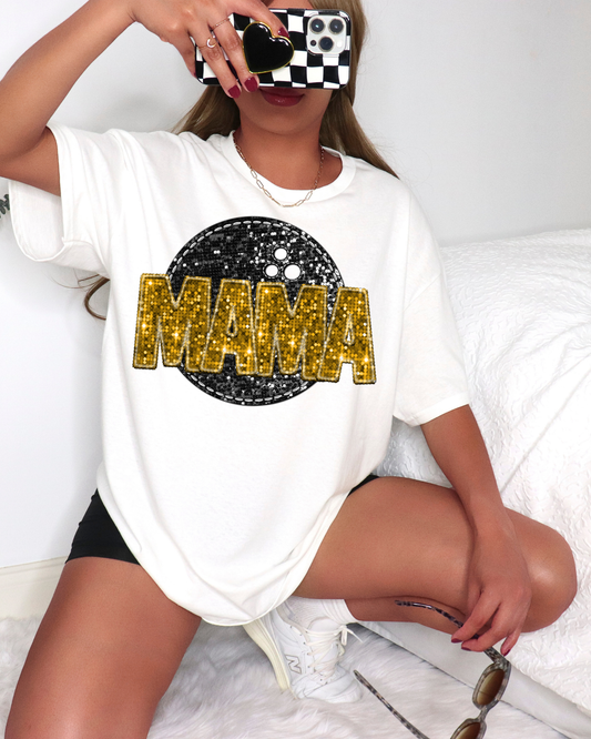 Hockey Mama Yellow Glitter