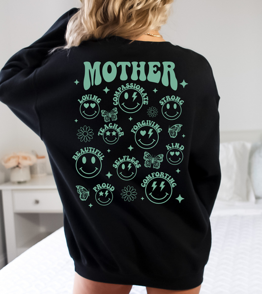 Mother, loving, compassionate, strong