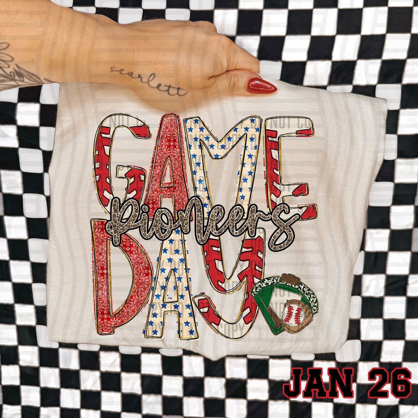 BASEBALL GAME DAY CHEETAH PIONEERS