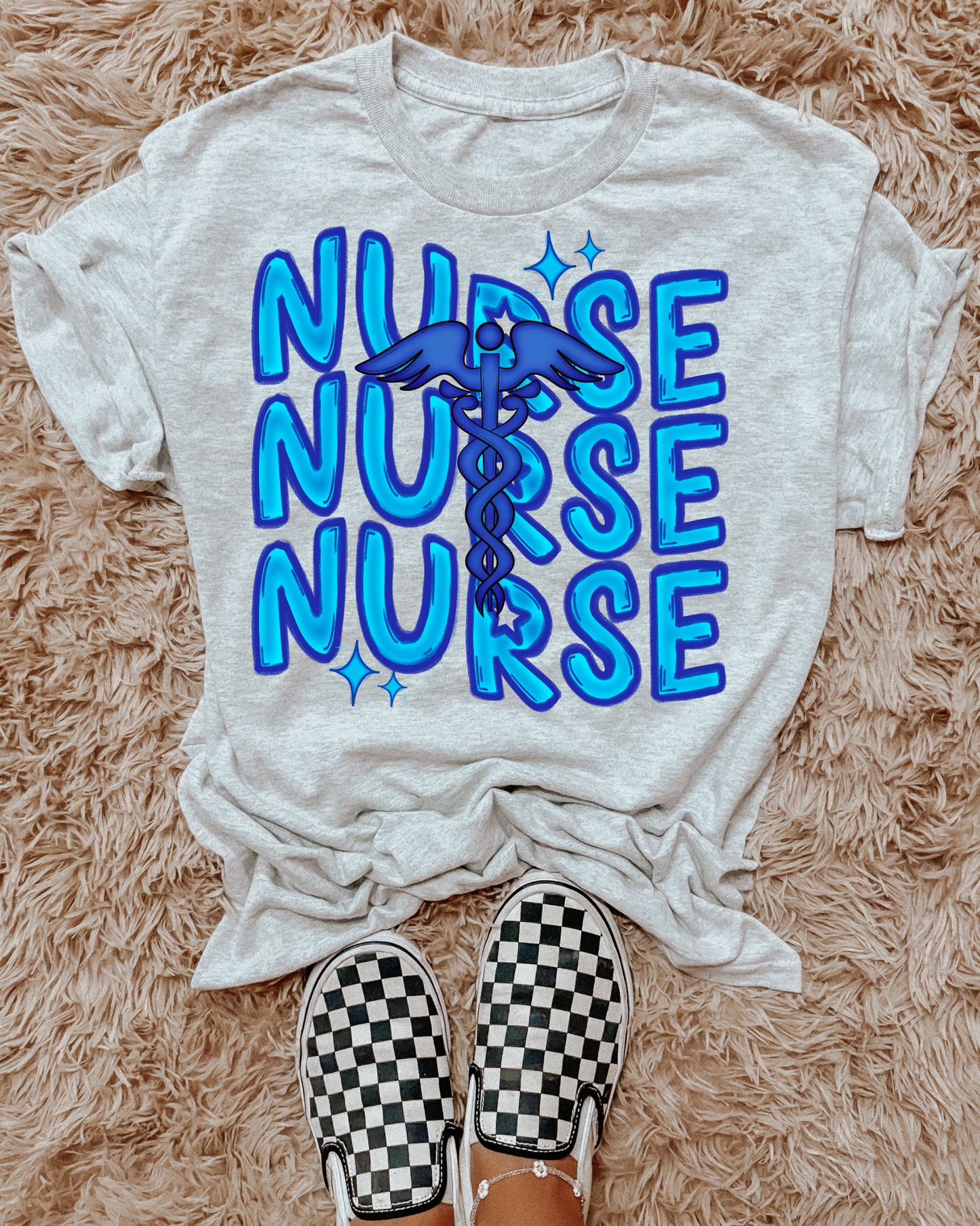 Nurse Stacked Blue