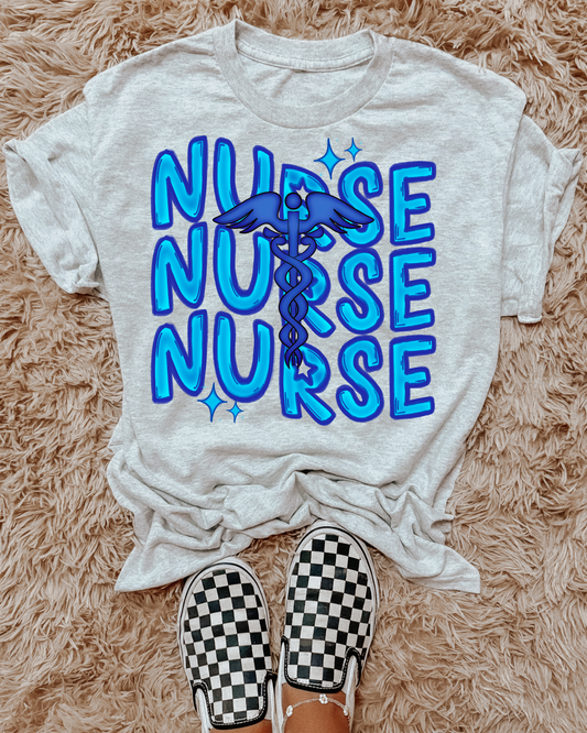 Nurse Stacked Blue