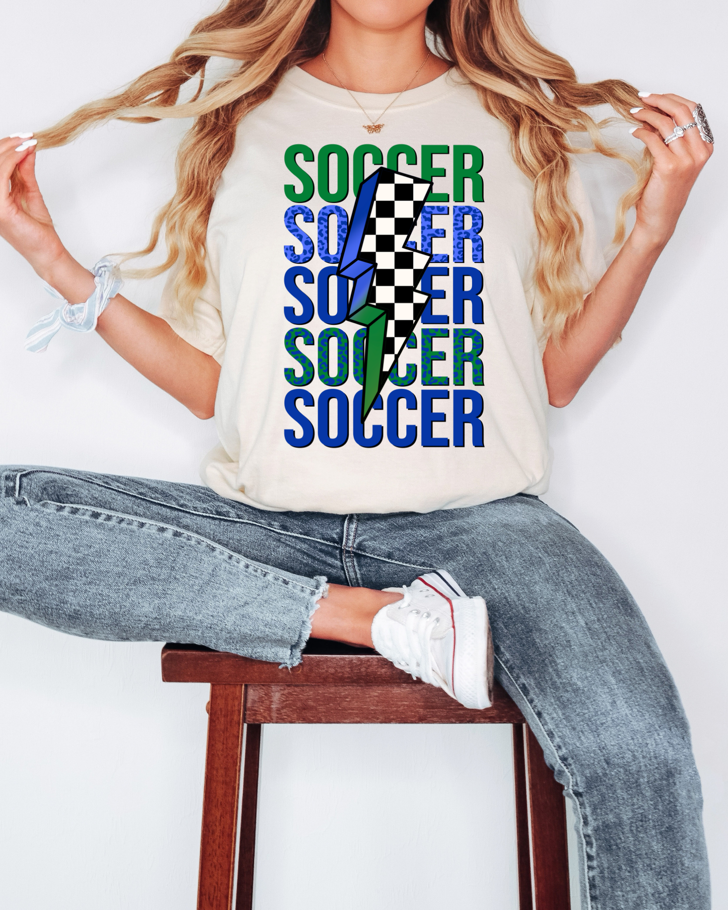 Soccer Green And Blue
