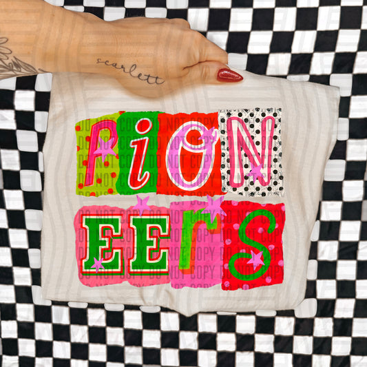 PIONEERS RED & GREEN CHECKERS