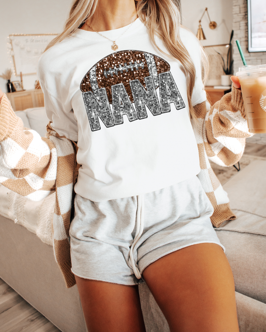 Nana Football Silver Glitter