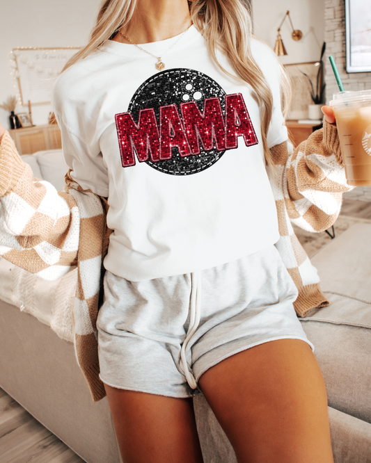 Hockey Mama Red Glitter