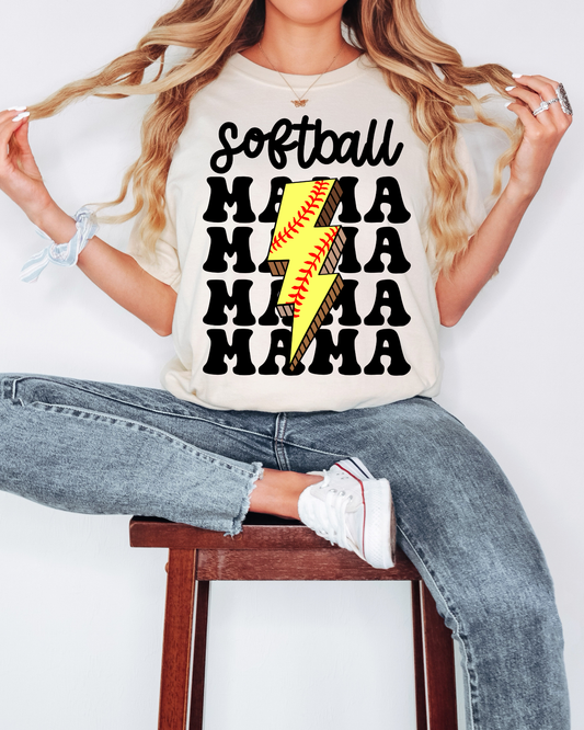 Softball Mama Lightning Bolt