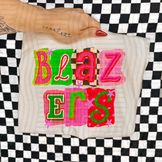 BLAZERS RED & GREEN CHECKERS