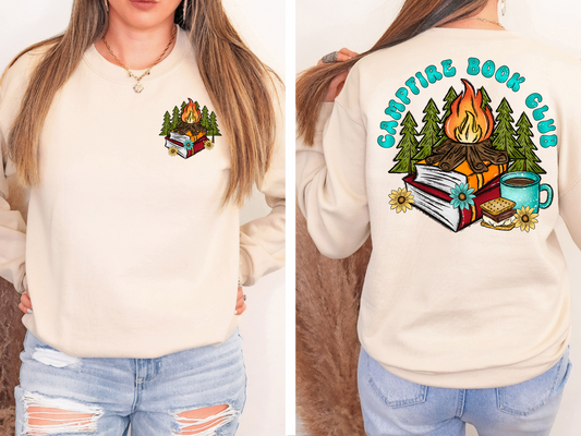 Campfire on books - front