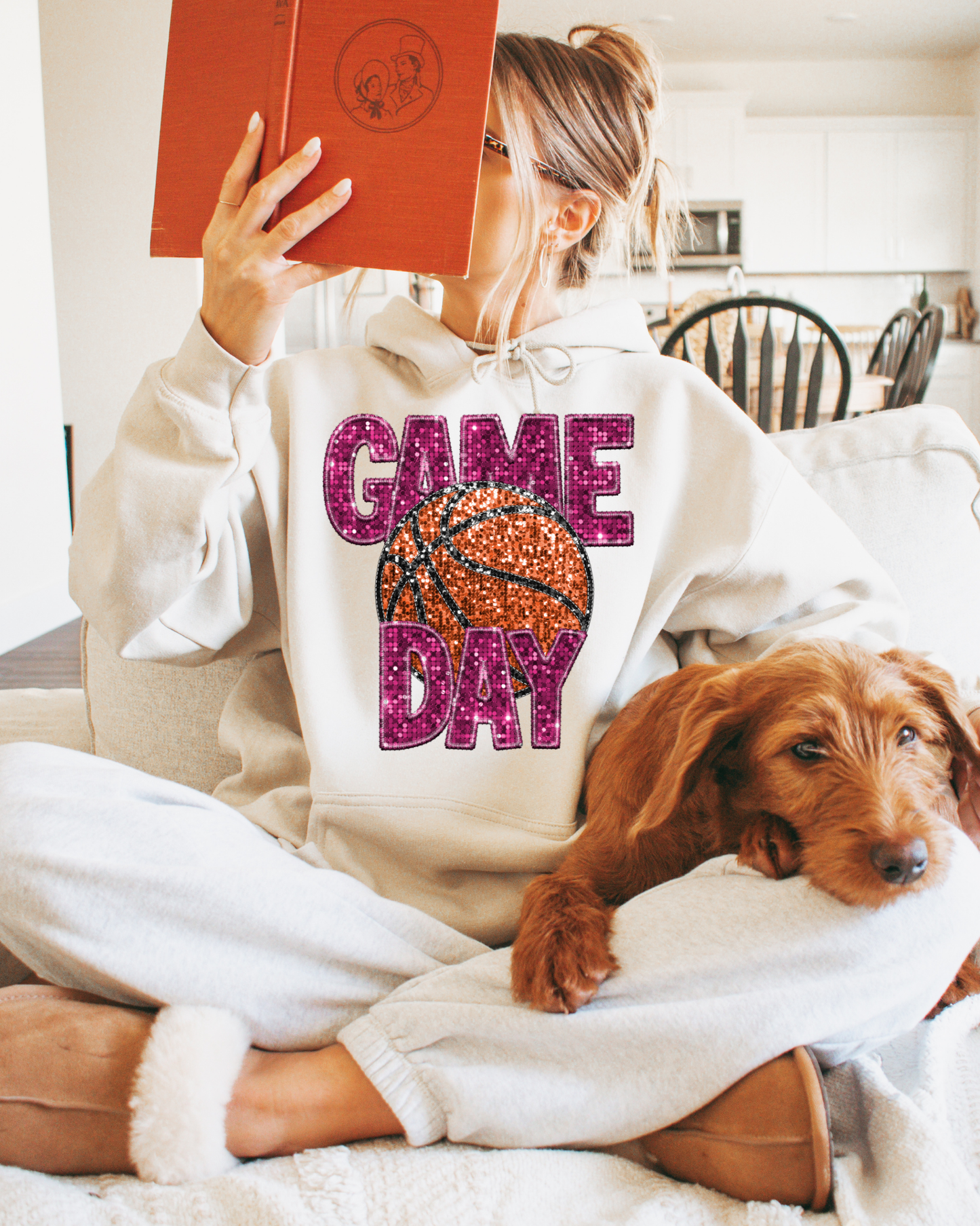 Game Time Basketball Purple Glitter