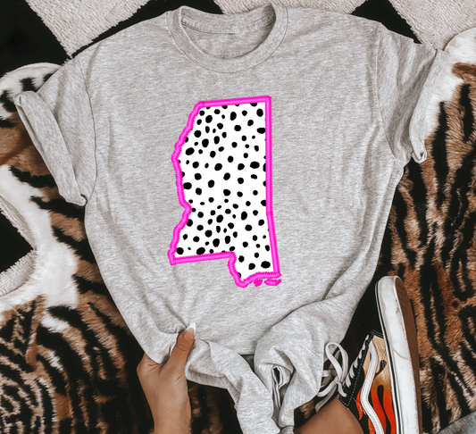 Mississippi-Pink Outline