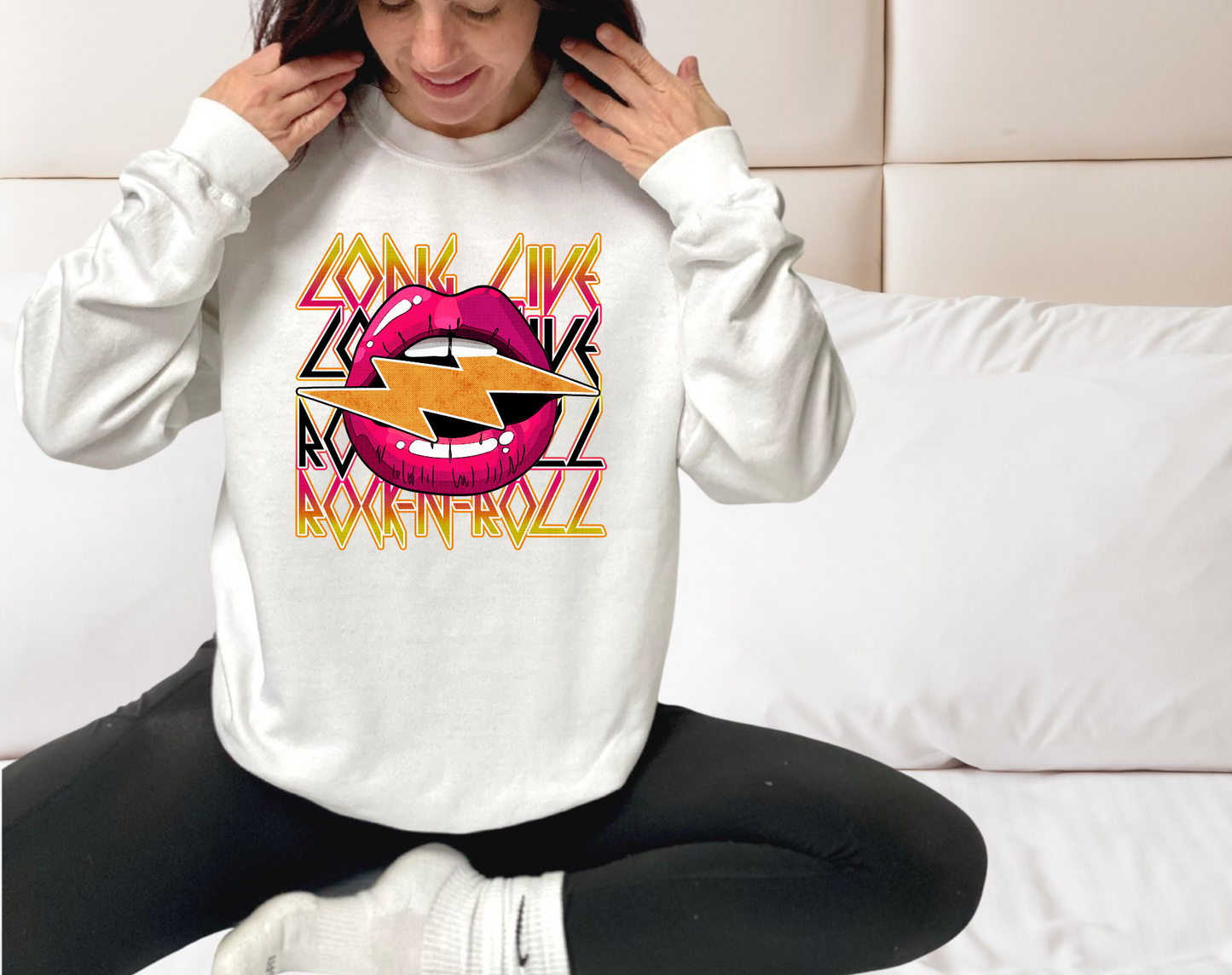 Long live rock n roll - pink lips