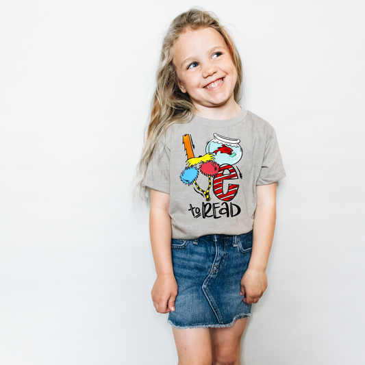 Love To Read Red Fish - DTF Transfer