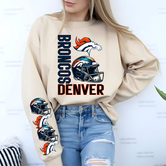 Denver Broncos Helmet And Logo-Chest
