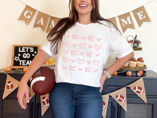 KC KC KC Light Pink Hearts