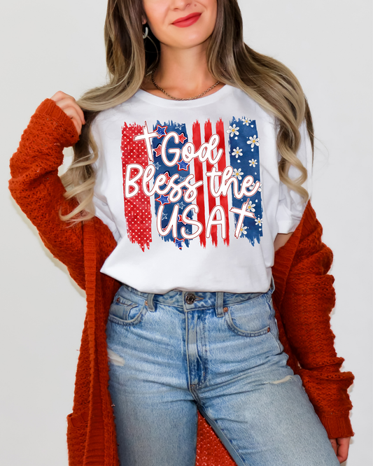 God Bless The USA Brushstroke