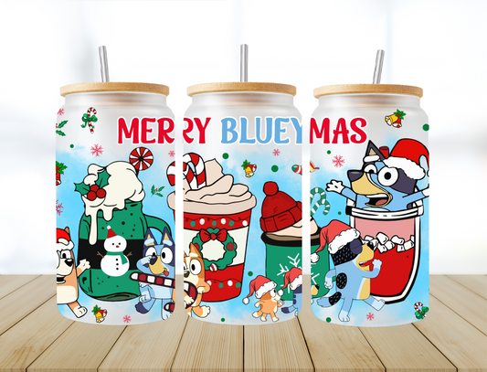 Merry Bluey Coffee Drinks - UV Libby Wrap
