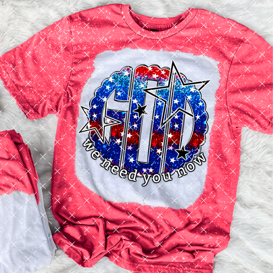 God we need you now (glitter)