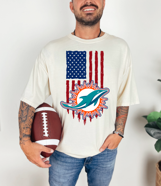 USA Flag Dolphins
