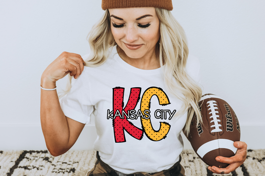 Kansas City KC Doodle Letters - DTF Transfer