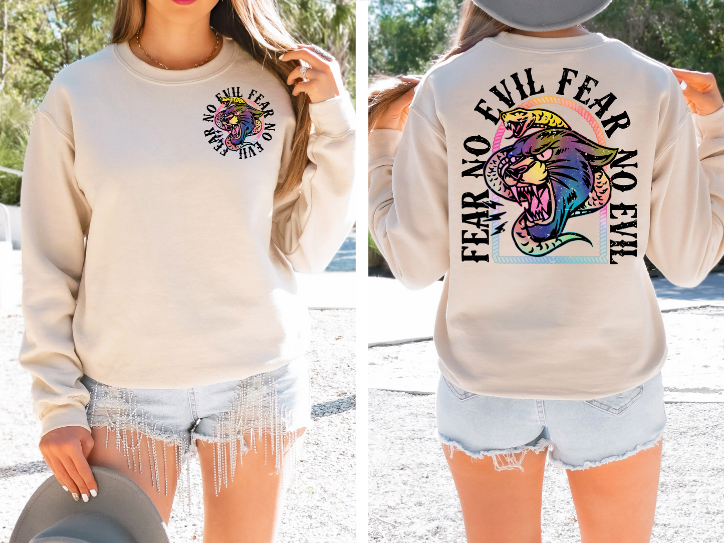 Fear no evil, multicolored - back