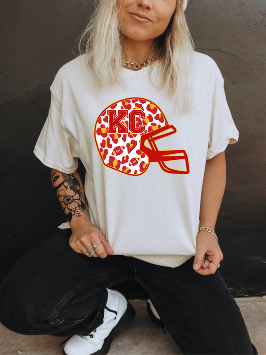 KC Helmet-Leopard Print