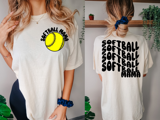 Softball mama, with softball-front