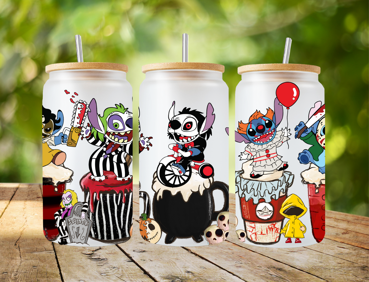 Stitch Halloween and coffee - UV Libby Wrap