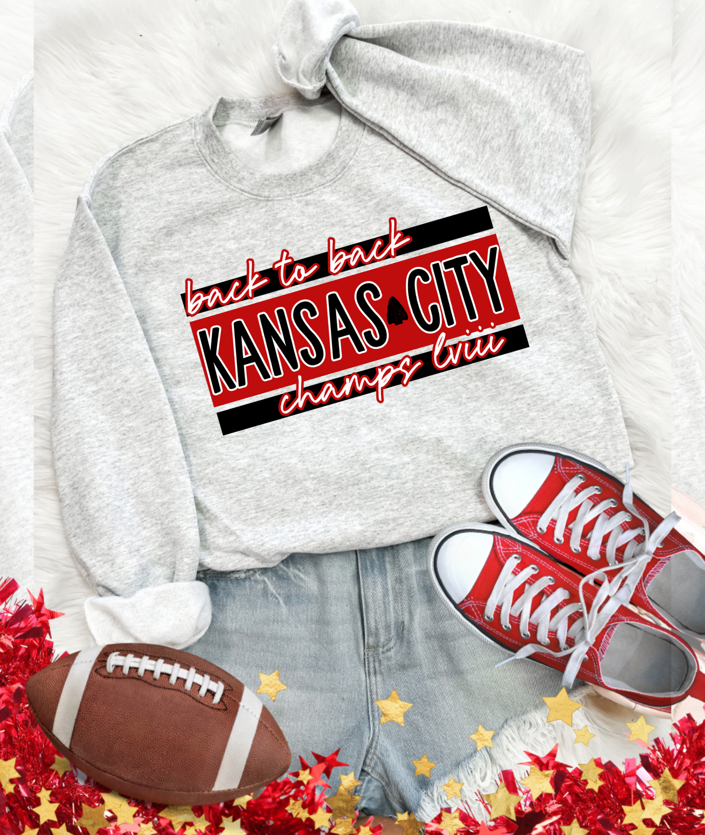 Kansas City back to back champs lviii NEON LETTERING