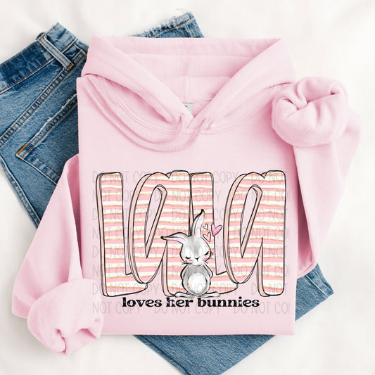 Lala loves her bunnies