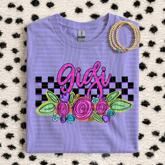 GIGI CHECKERS FLOWERS