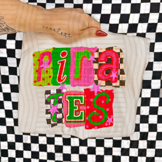 PIRATES RED & GREEN CHECKERS