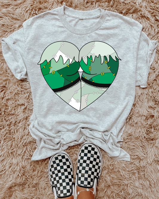Butt Cheek Heart Green Plaid Skin