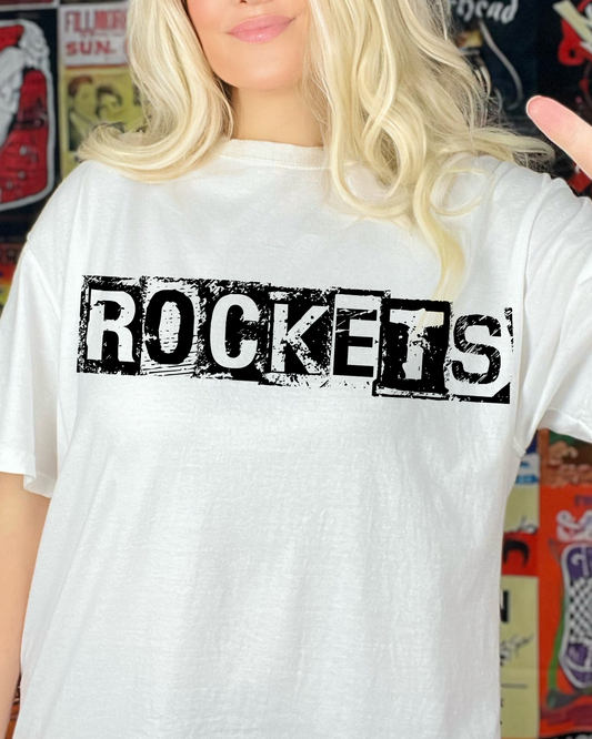 Rockets Black And White Spray Paint Letters