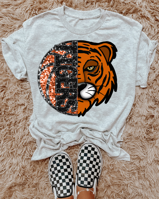 Tigers Black Glitter Basketball