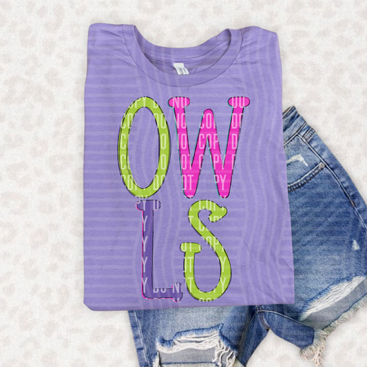 COLORFUL OWLS